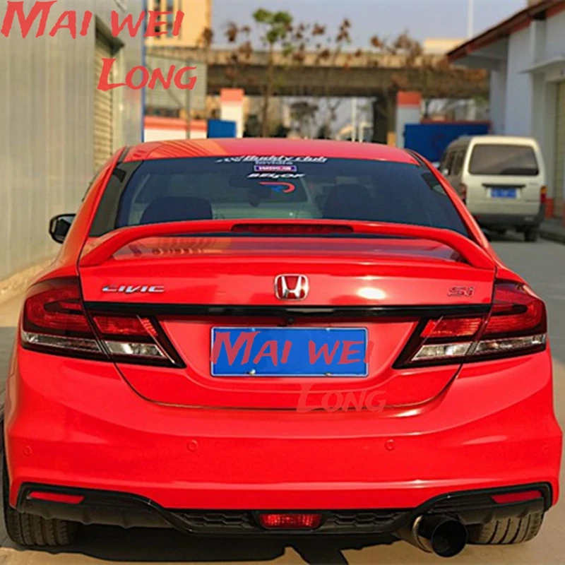 High Quality ABS Material Car Rear Wing Spoiler For Honda Civic 2012 2013 2014