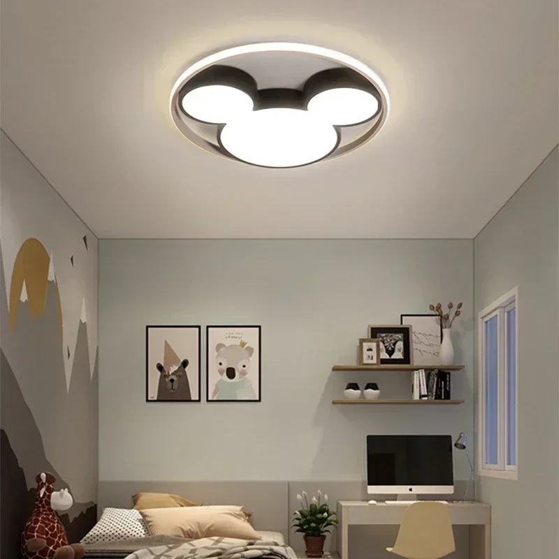 Modern LED Mickey ceiling light, children\'s bedroom living room dining room study corridor balcony chandelier