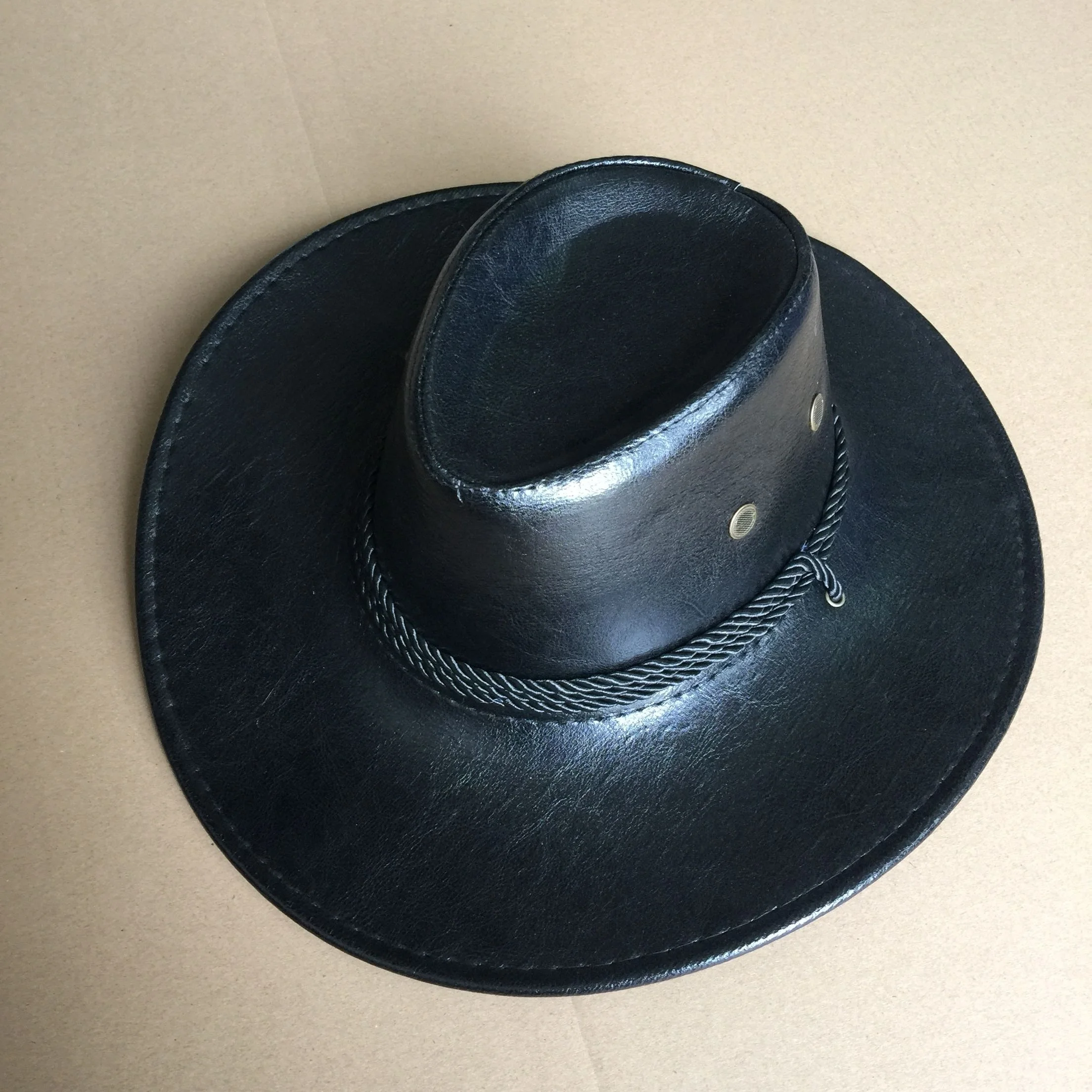 Chapéu cowboy ocidental, 3 Corda Couro, Moda