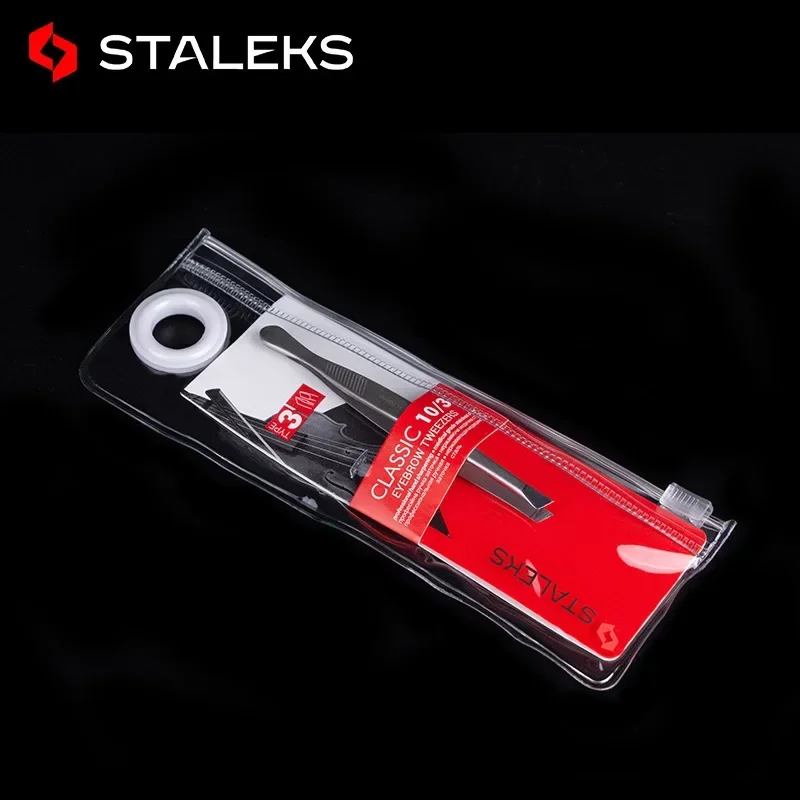 Pinzas para cejas STALEKS, extractor de pelos finos de Belleza del cabello colorido, pinzas para cejas inclinadas de acero inoxidable, herramientas de maquillaje para eliminación