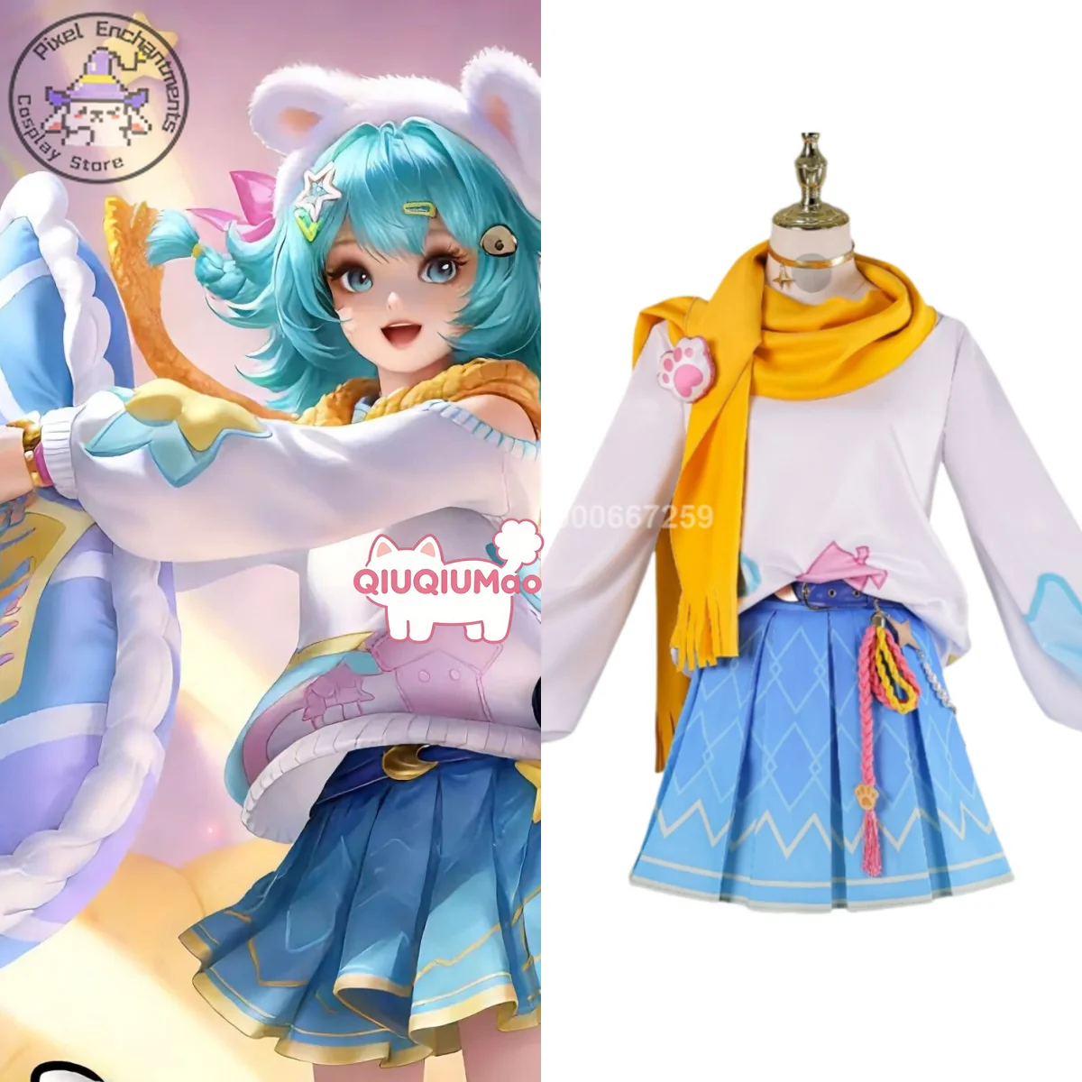 

Game Honor of Kings Anime Xiao Qiao Cosplay Costume Cute Role Playing Uniform Outfit for Women Adult Comic Con Halloween Party