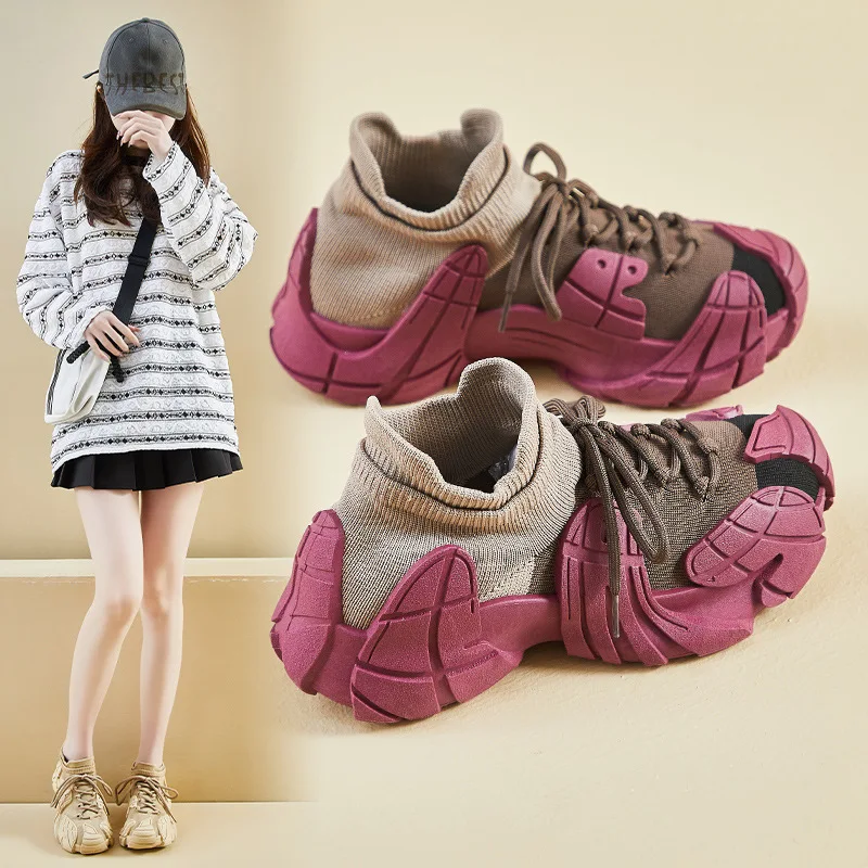 

Women's Sneakers Summer 2025 Socks Pinkies Woman-shoes Shoes Tennis Female New Roses Casual Mesh Fashion Trainers Autumn