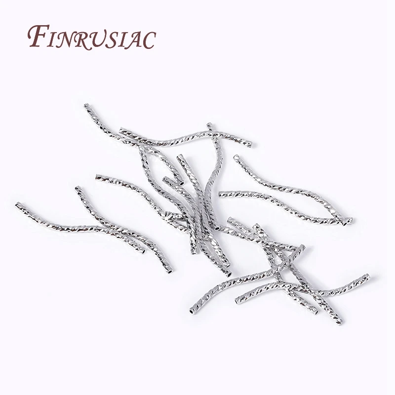 Hand gefertigte DIY Schmuck Befunde Komponenten 18 Karat vergoldet s Form gebogenes Rohr Messing Metall Twisted Tube Perlen Stecker – Detail 16