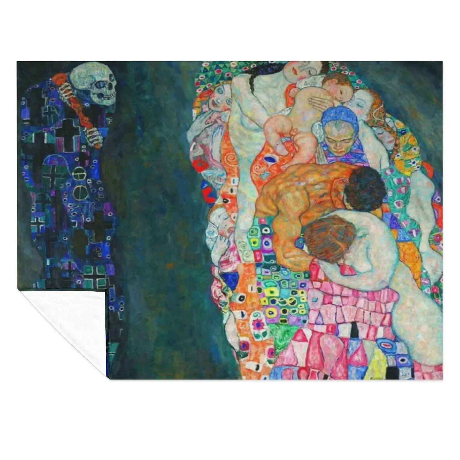 

Gustav Klimt Death and Life Throw Blanket Hairy Loose warm for winter Soft Plush Plaid Blankets