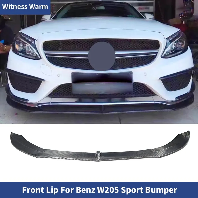 W205 Diffuser Carbon Fiber Front Bumper Lip Diffuser Splitter for Mercedes Benz W205 S205 Sport Bumper 14-18