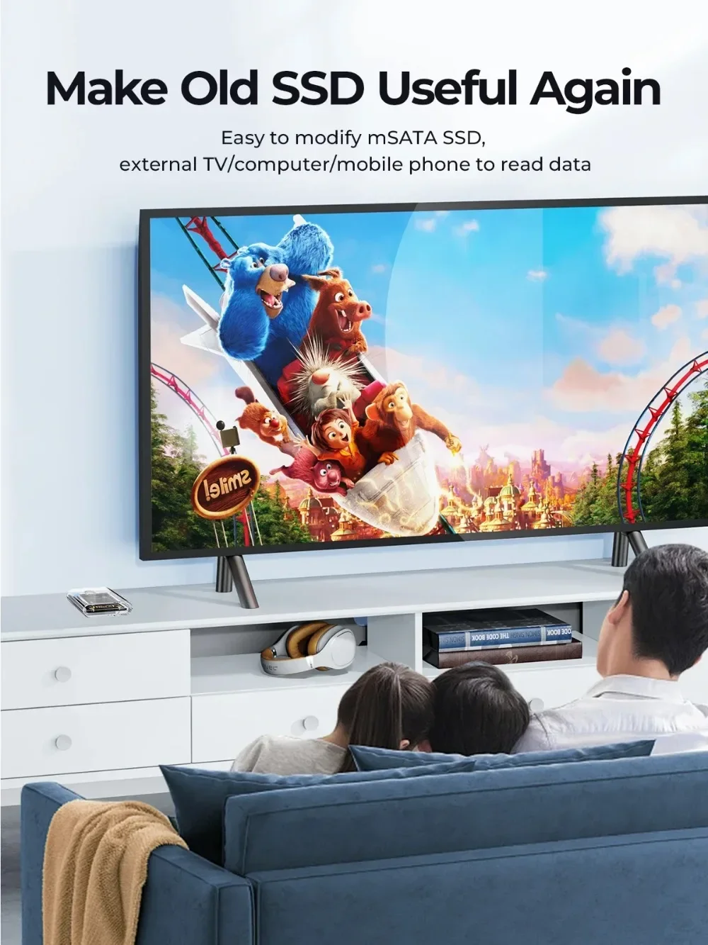 ORICO Mini MSATA SSD Case Type-C External Transparent SSD Enclosure Adapter 5Gbps for MSATA Hard Drive Enclosure for PC SSD Case