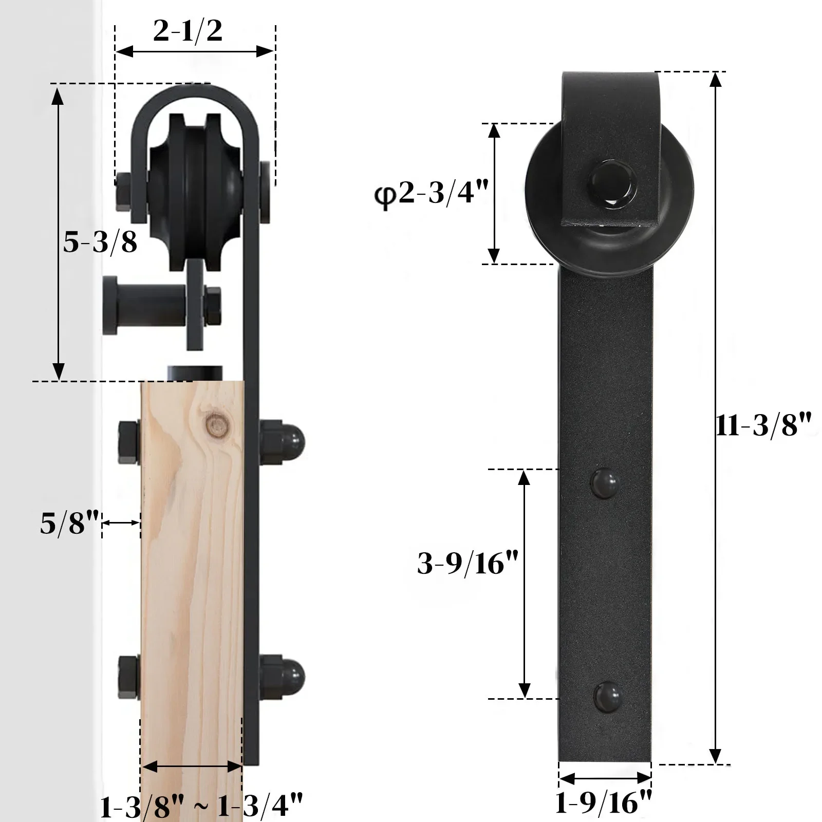 US Stock 42 in. X 84 in. Unfinished Sliding Barn Door with 7FT Barn Door Hardware Kit & Handle ，K Frame，Solid Spruce Wood