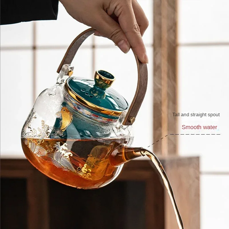 Tea maker tea set set glass teapot net red household automatic steam tea cooker kettle electric pottery stove