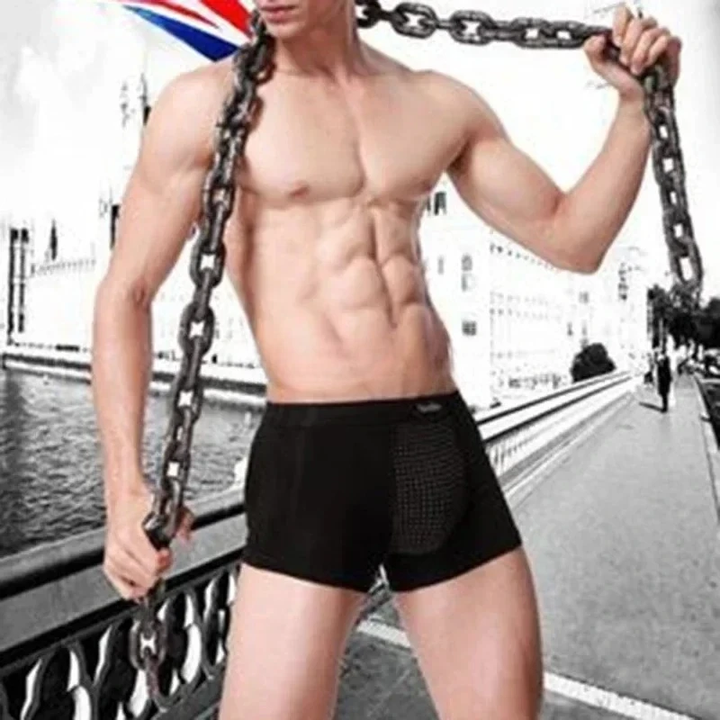 2024 Magnetic Therapy Men's Underwear Tourmaline Prostate Health Boxer Shorts L-6XL Breathable Enlarging Underpants image 2
