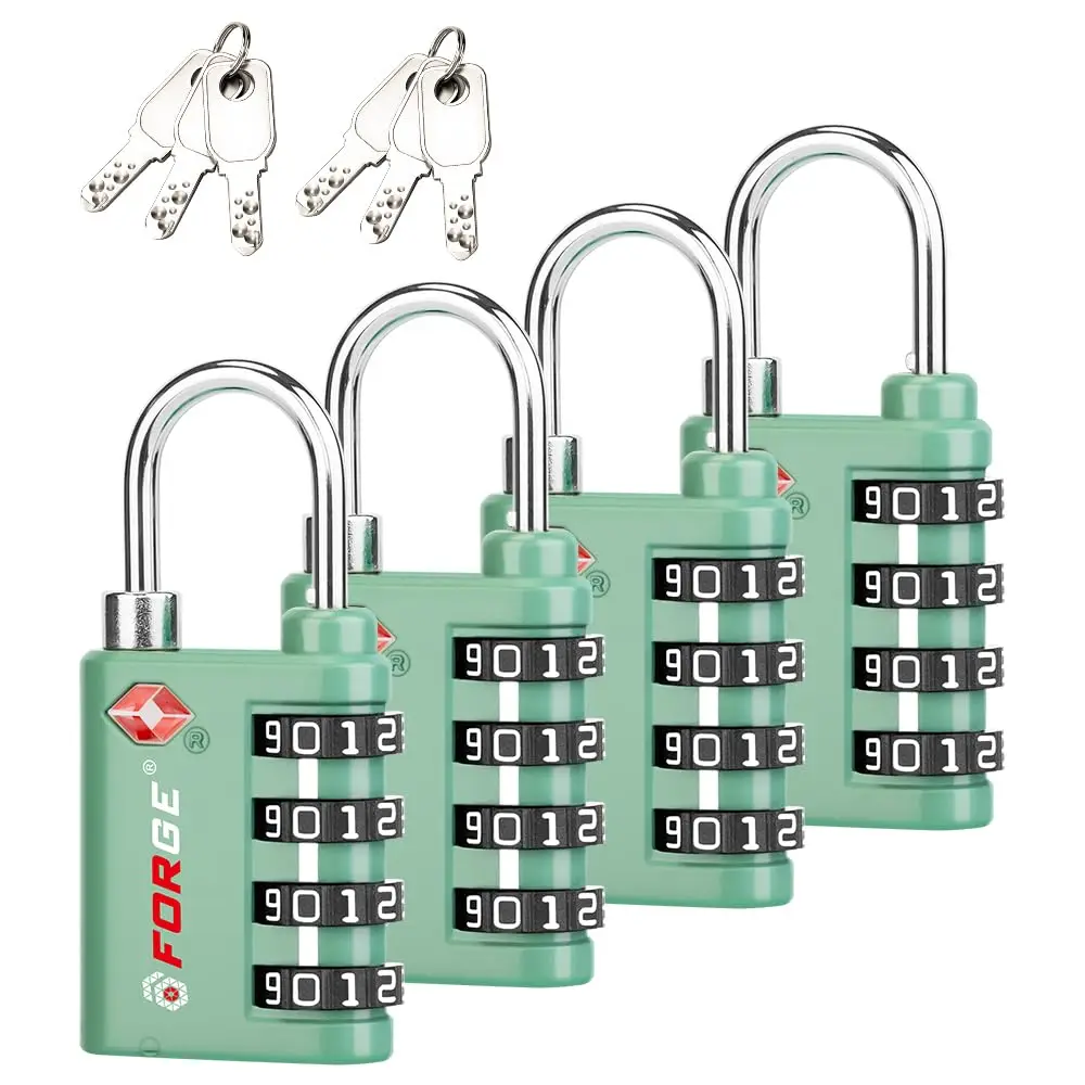 

Dual-Opening: Key or Combination Lock, TSA Approved Lock for Luggage, Pelican case, Travel, Gym, School, Luggage Combination