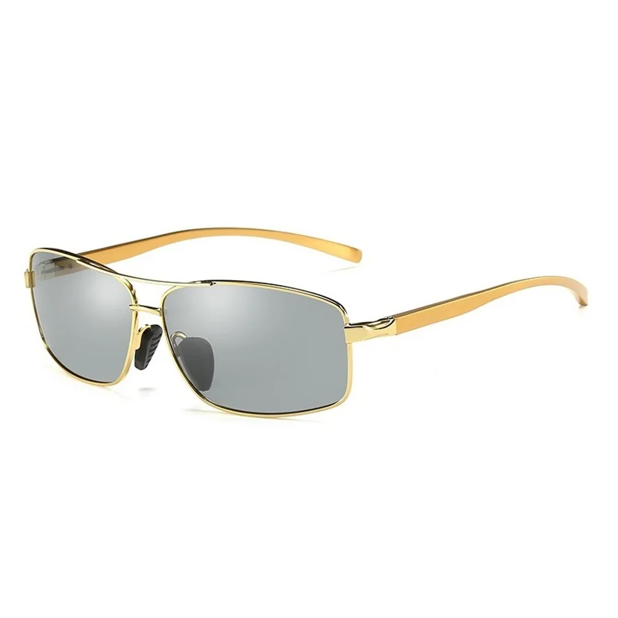 Occhiali da sole quadrati polarizzati fotocromatici vintage alla moda UV400 da uomo e da donna che guidano la pesca Occhiali di sicurezza da esterno pratici e alla moda