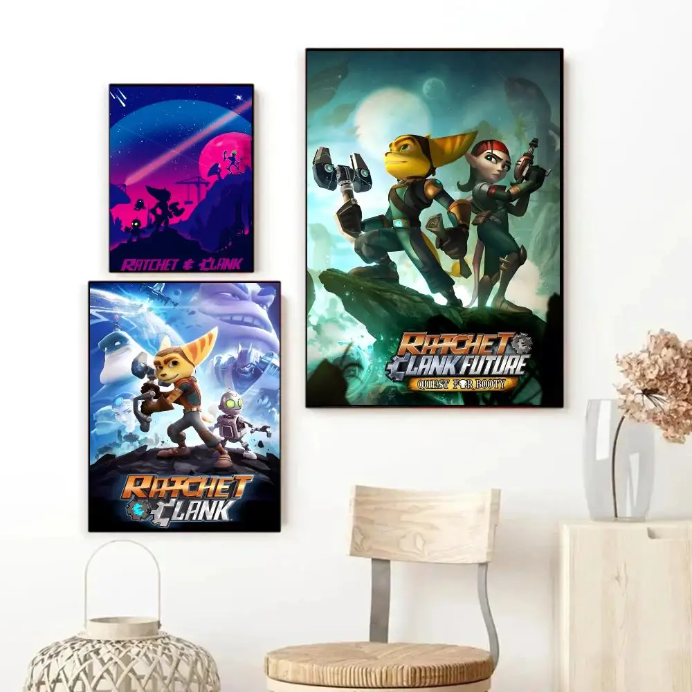 Ratchet & Clank Game Sci‑Fi Poster Art HD Advanced Aesthetic Printing Paper Wall Art for Living Room Home Decor