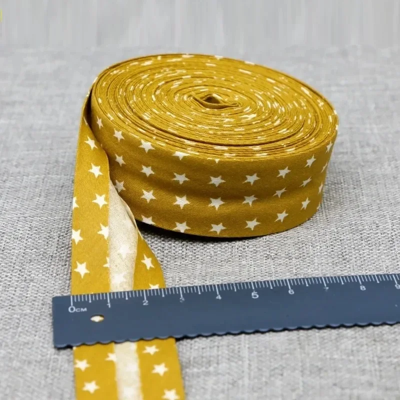 

25mm Bias Binding Tape 100% Cotton Plaid fabrics Welt Cloth Strip for DIY Sewing Ribbon