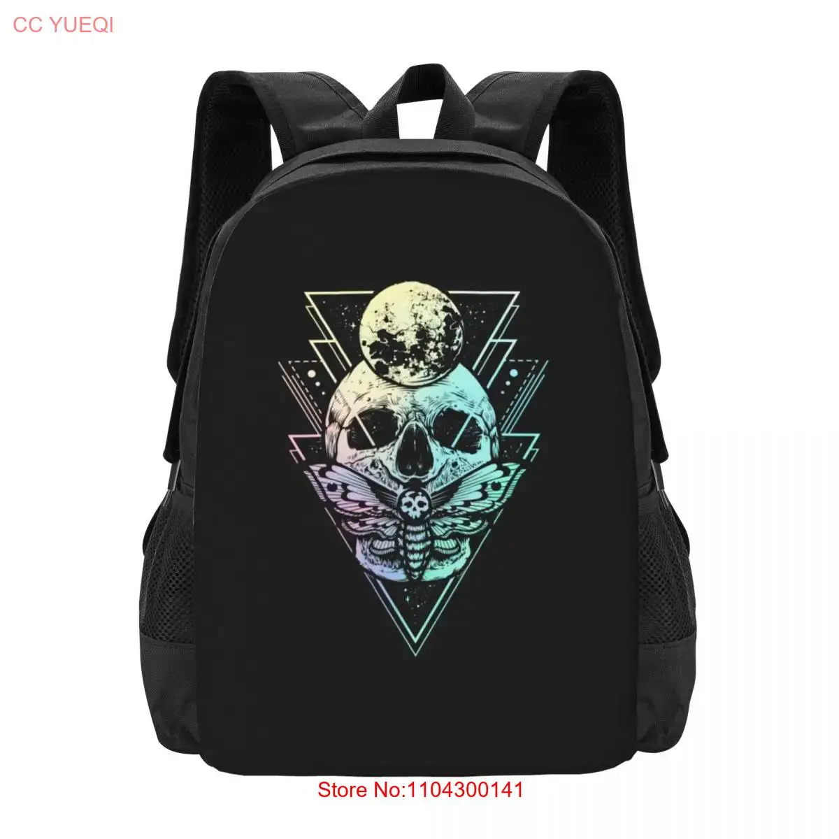 Pastel Goth Moon Skull Gothic Wicca Crescent Moth  Collaboration Backpack Large Capacity Cute Foldable  Clothes Backpacks