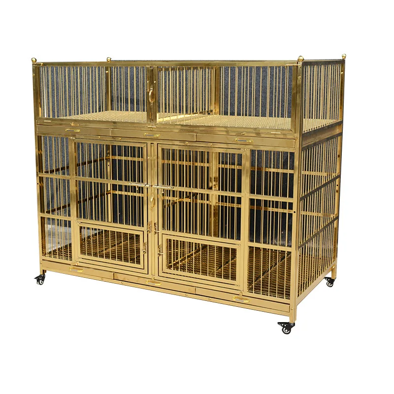 

Stainless steel display cage medium and small dog pet shop up and down