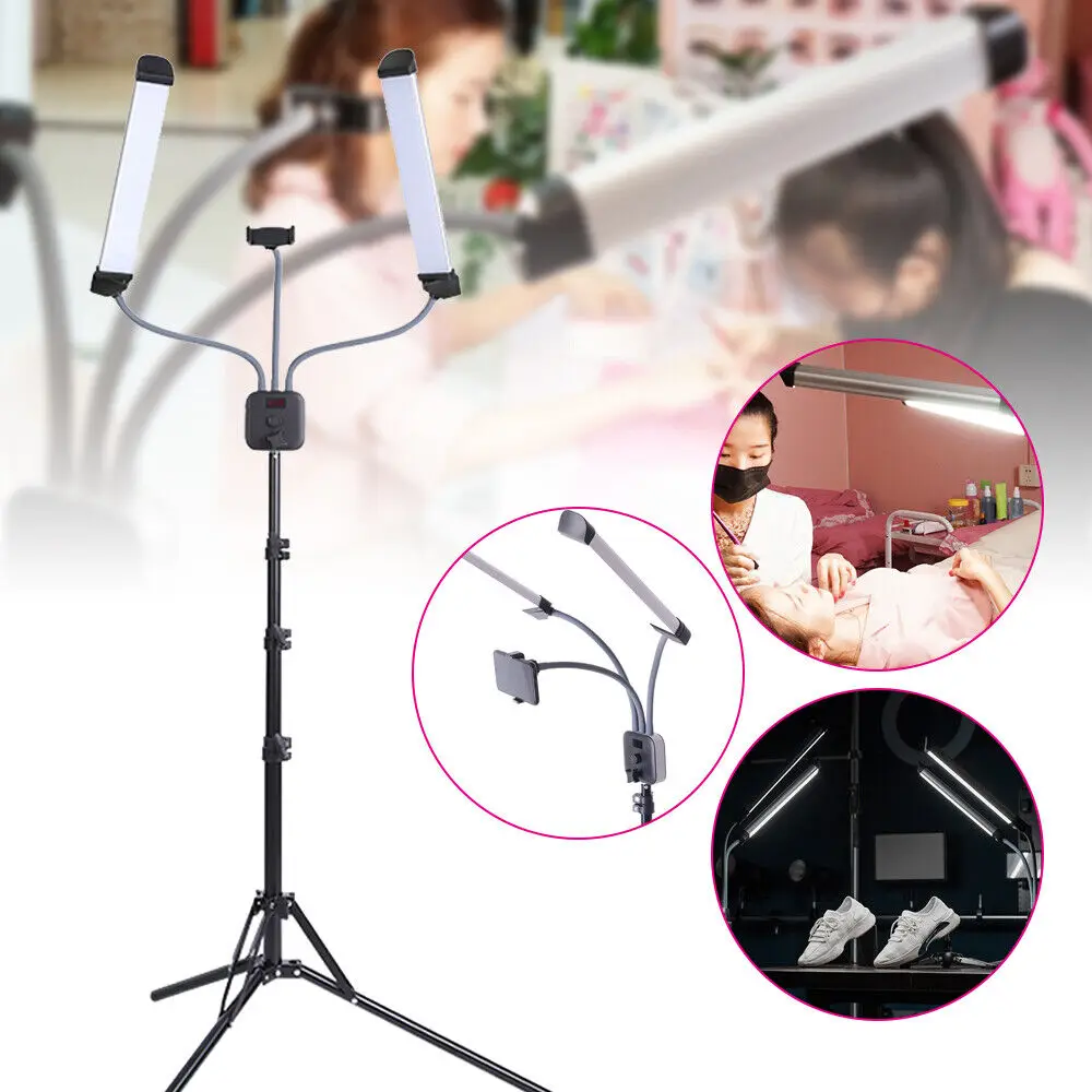 40 W LED-Wimpernverlängerungs-Studioleuchte mit flexiblen Armen, USB-Farbtemperatur, 3000 K–6000 K,