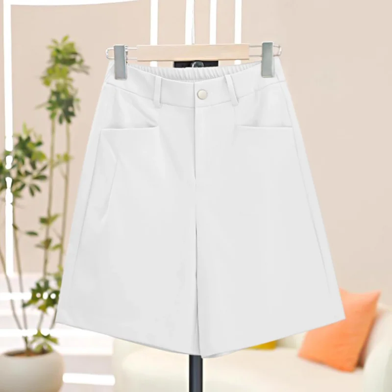 المرأة الصيف دعوى السراويل خمس نقاط السراويل مريحة عارضة فضفاضة عالية الخصر التخسيس ألف خط منتصف طول السراويل #3