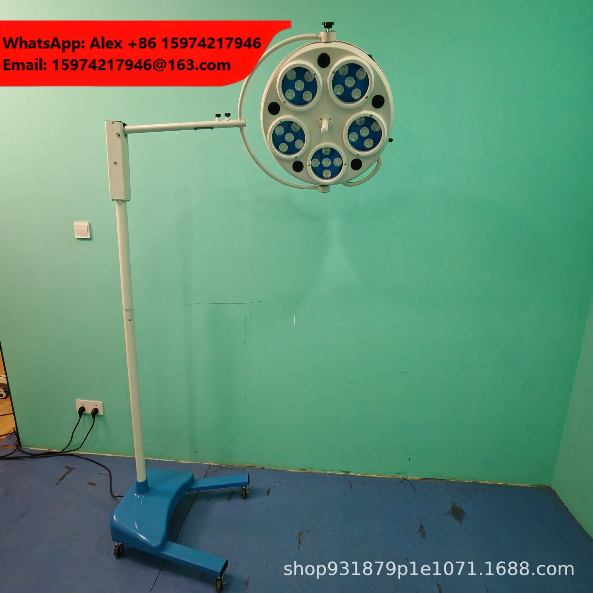 Led Mobile Five Hole Surgical Light 150W Shadowless Medical Operation Lighting Ce Certified