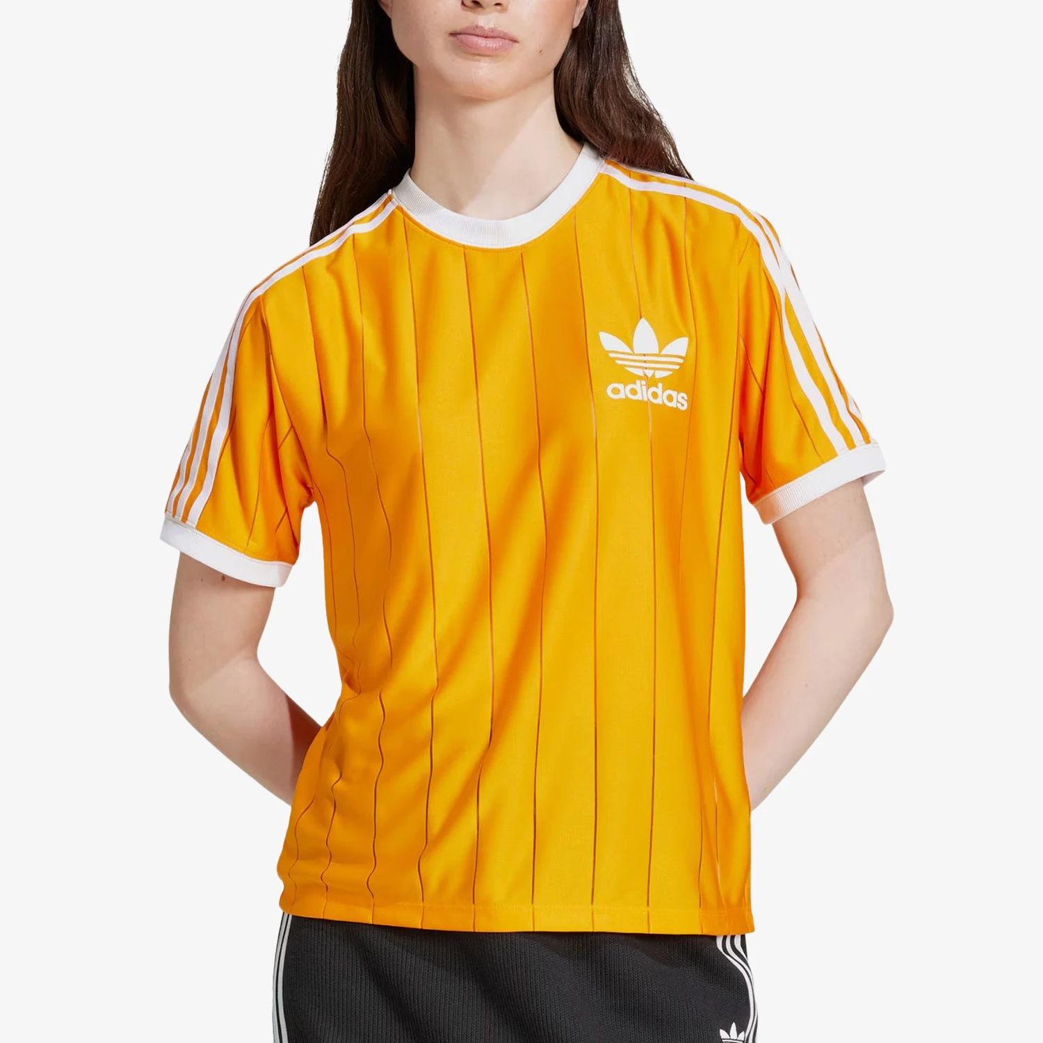 

Adidas Authentic Three Leaves Women's Knitted Loose Casual Sports Short Sleeve IY7224