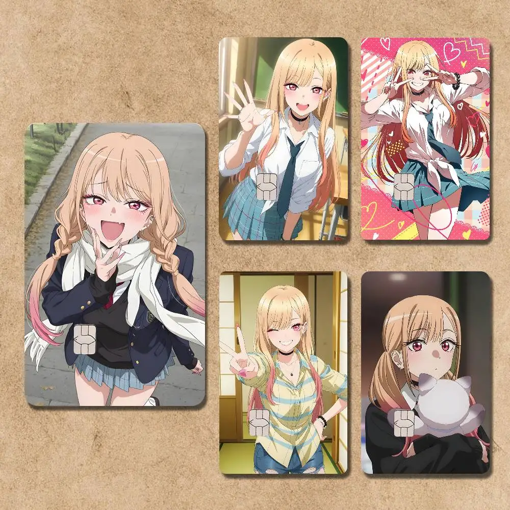 

K-Kitagawa M-Marin Credit Card Skin Party Stickers for Visa Bank Card Bus Metro Access Card Pvc Waterproof Decal Gift