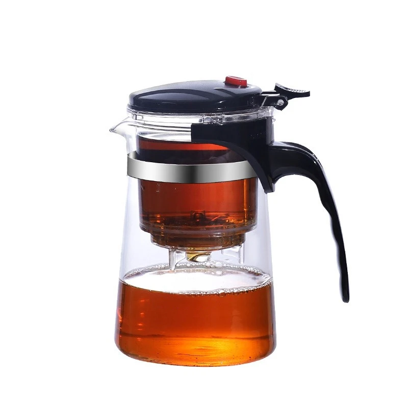500ml-1800ml Glass Teapot Press to Filter Tea Water Separator Household Office Filter Tea Maker Kung Fu Teaware Holiday Gifts