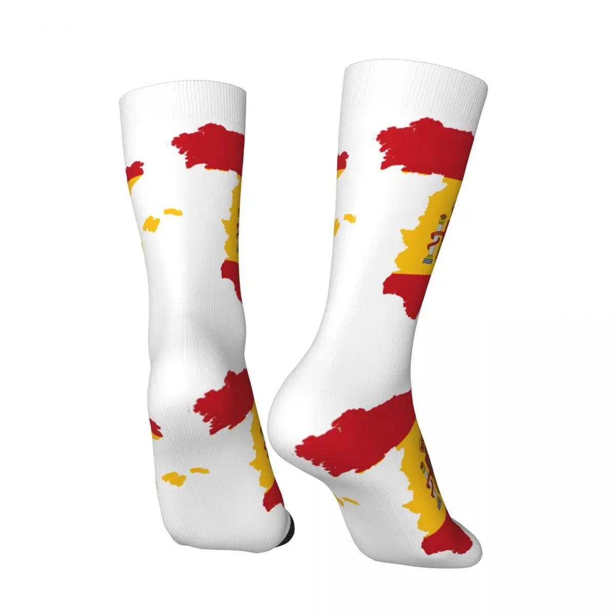 Spain Sticker Men's Socks Retro Harajuku Europe Street Style Novelty Seamless Crew Sock