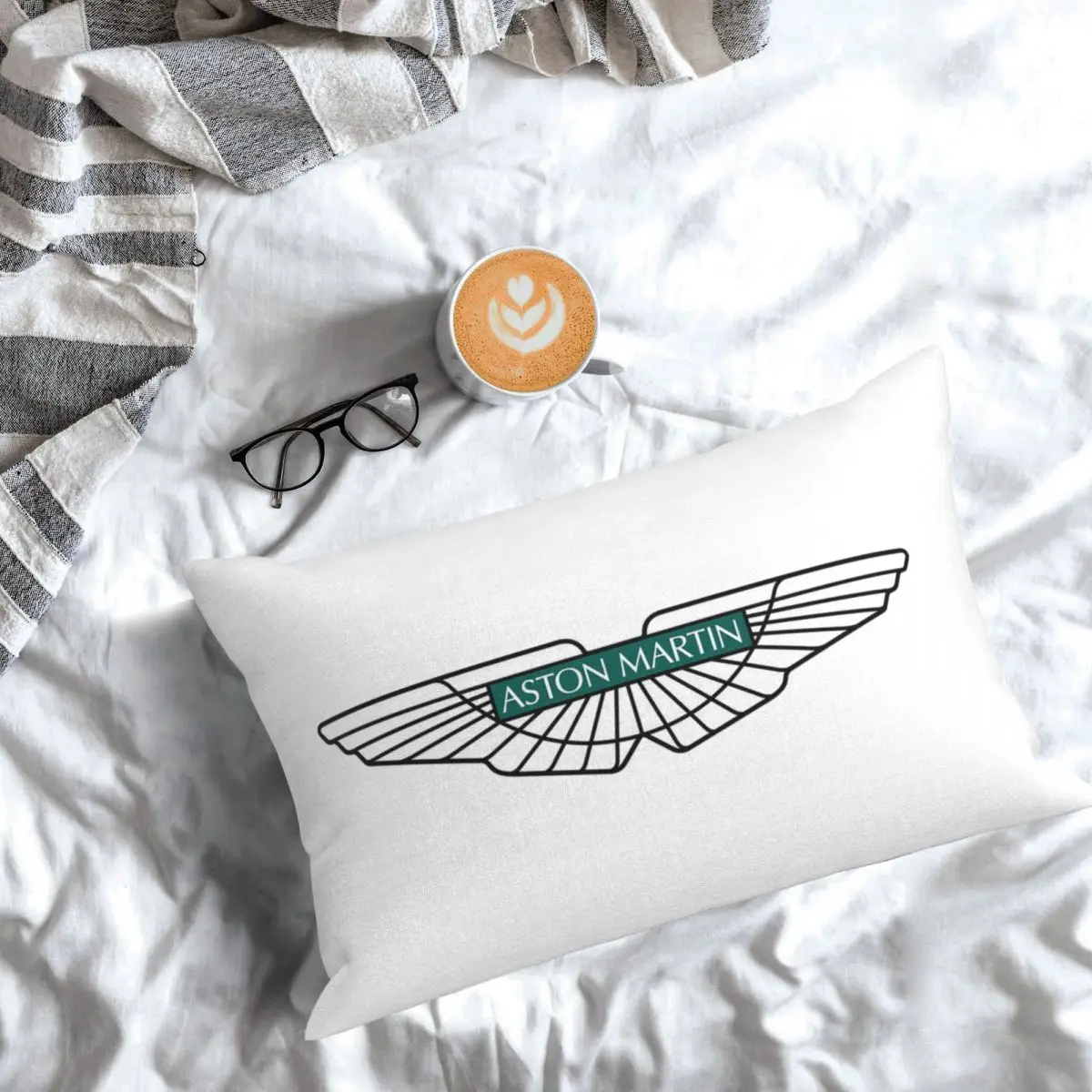 Aston Martin Badge Rectangle Pillowcase Cushion Cover Decor Bedroom Bed Home Comfort Throw Pillow