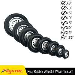 1Pair High Quality Rubber Wheel Tire W/ Aluminum Hub 1.75