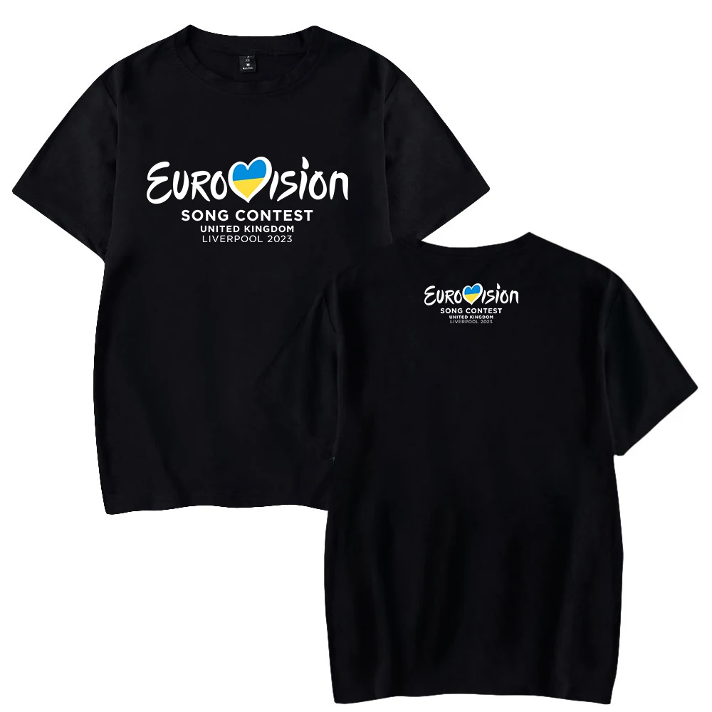 T-Shirt manches courtes pour hommes et femmes, vêtement à la mode, Eurovision Song CHECrewneck