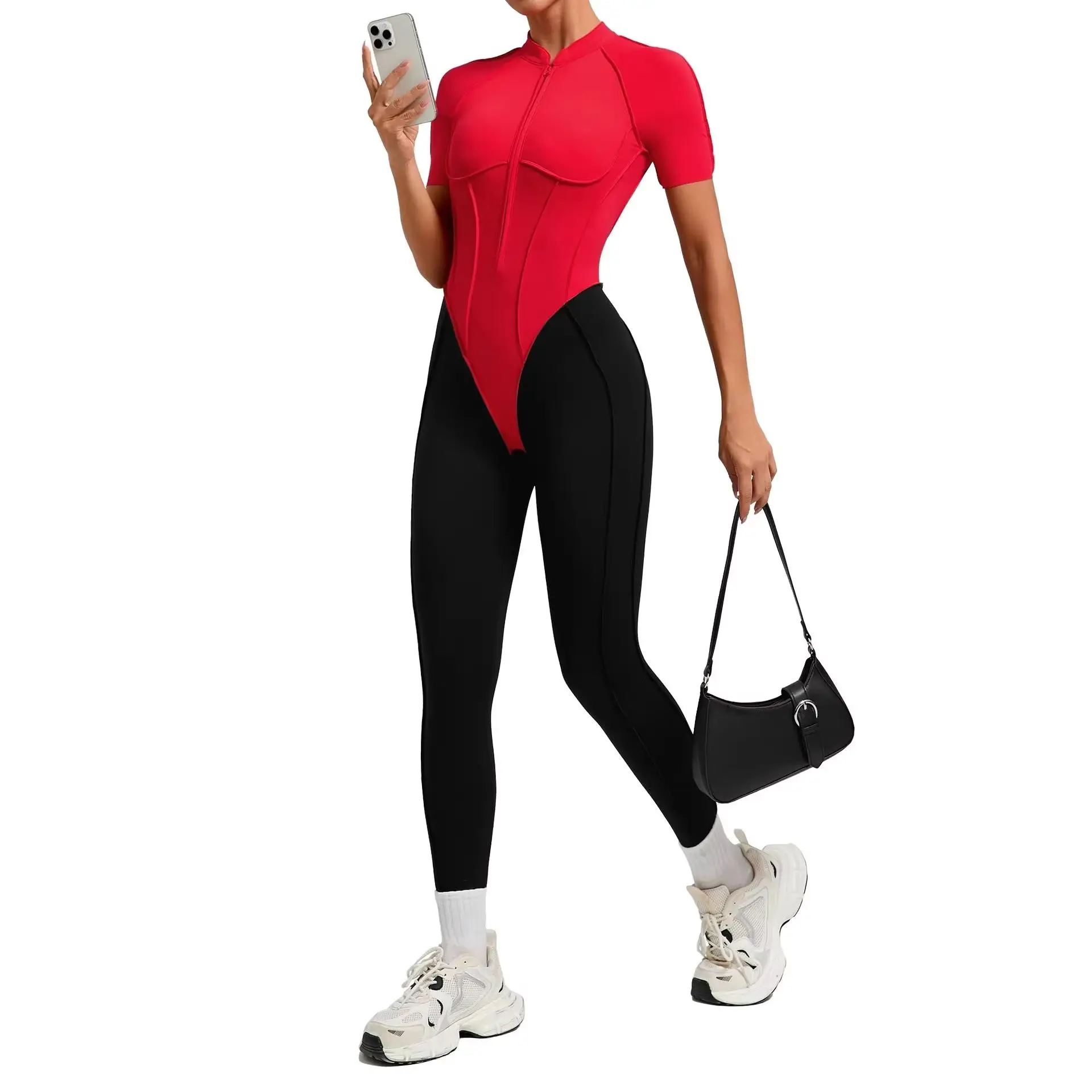 

Yoga Suit Women's Jumpsuit One Piece Sports Suit Short Sleeve Gym Clothes Push Up Training Fitness Yoga Bodysuit Sportswear