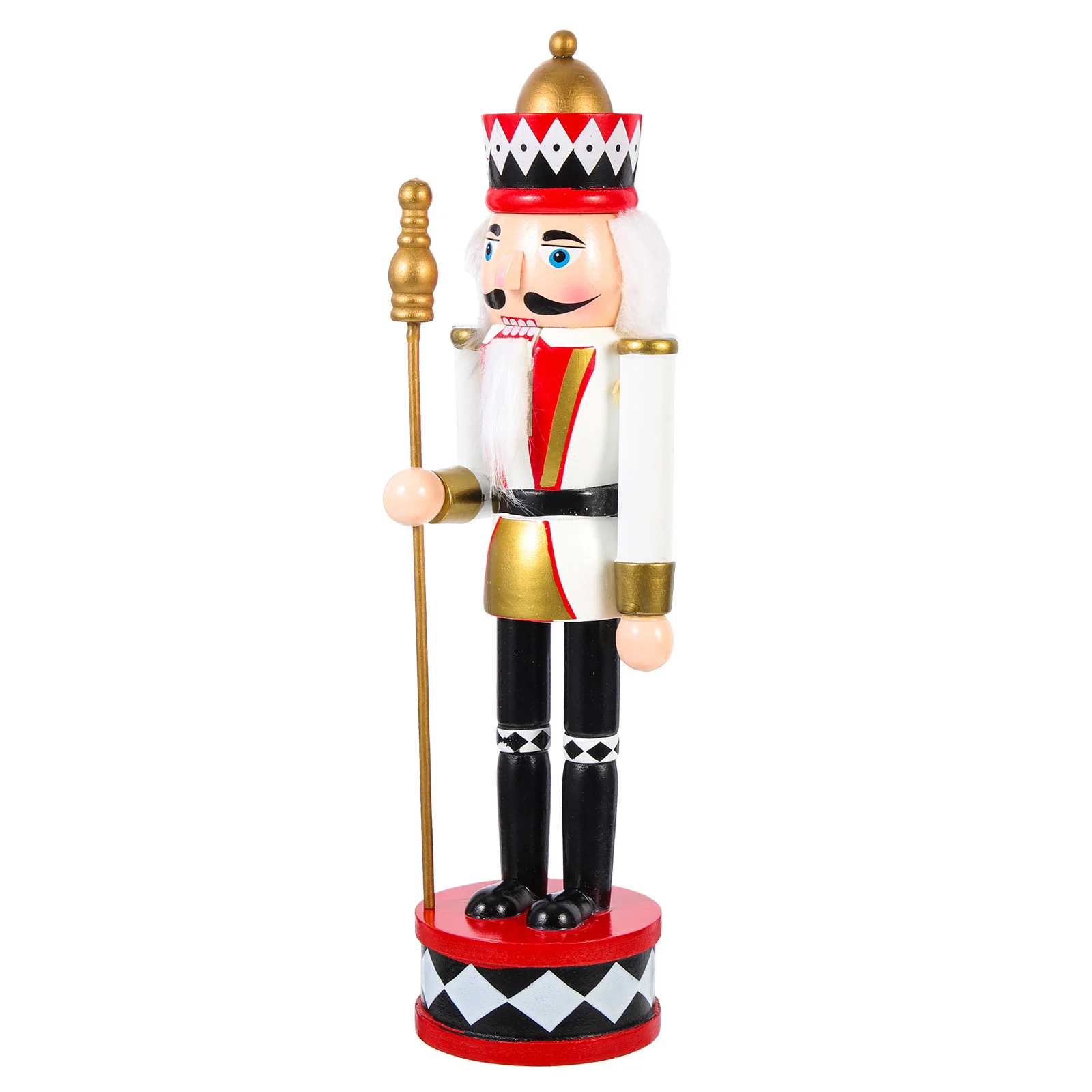 

Wooden Nutcracker Christmas Decoration Xmas Nutcracker Ornament Desktop Holiday Decor Festive Soldier Craft Indoor Tabletop