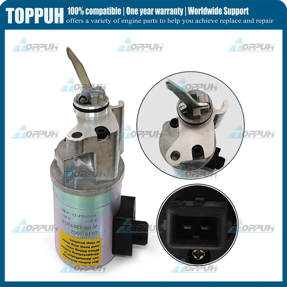 

0419 9902 For Deutz 1013 0419-9902 12V Shutoff Stop Solenoid Valve 04199902