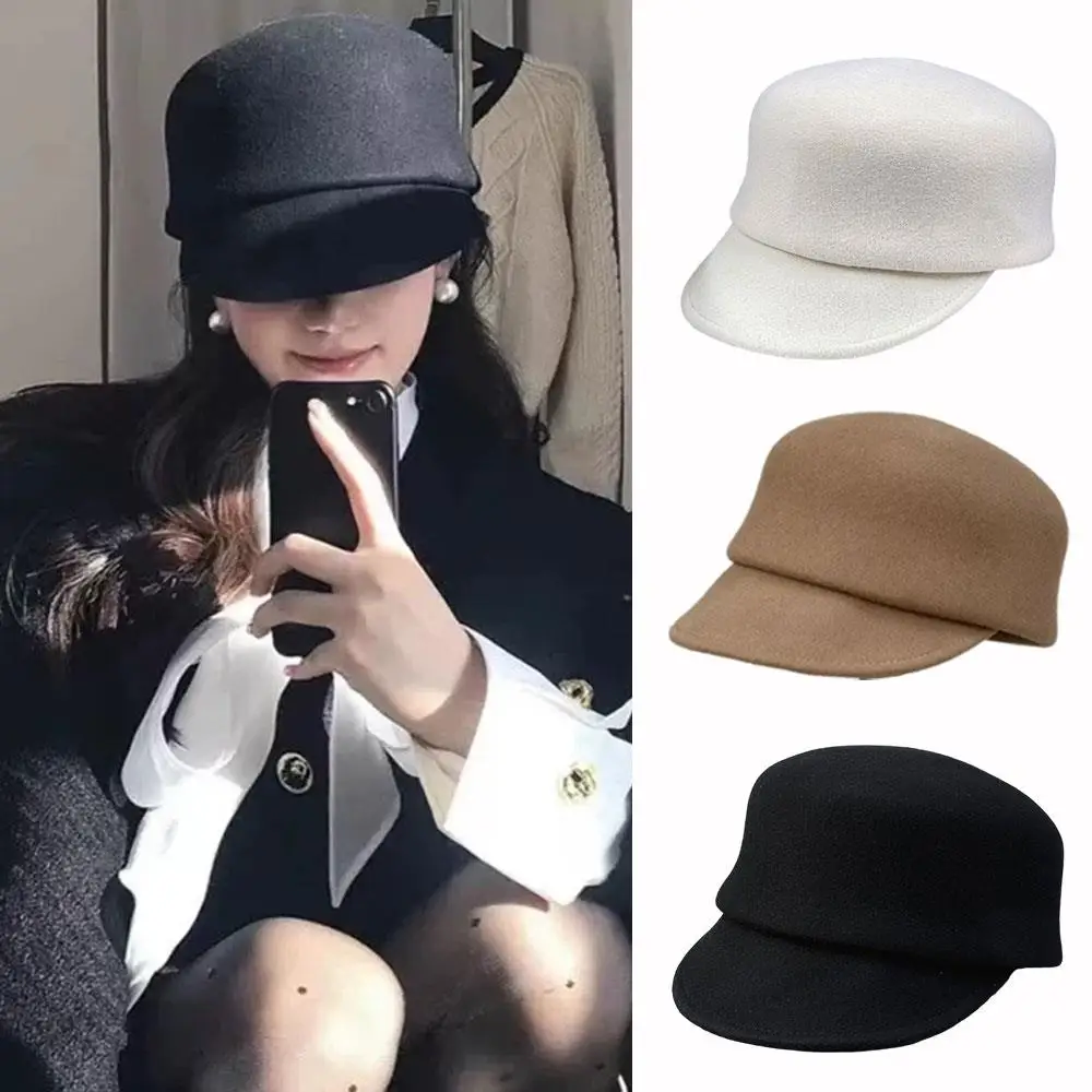 

Wool Topper Runway Style Fedora Hat Princess Hat Beret Designer Top Hat Autumn And Winter Women Fashion Light Luxury Retro Cap