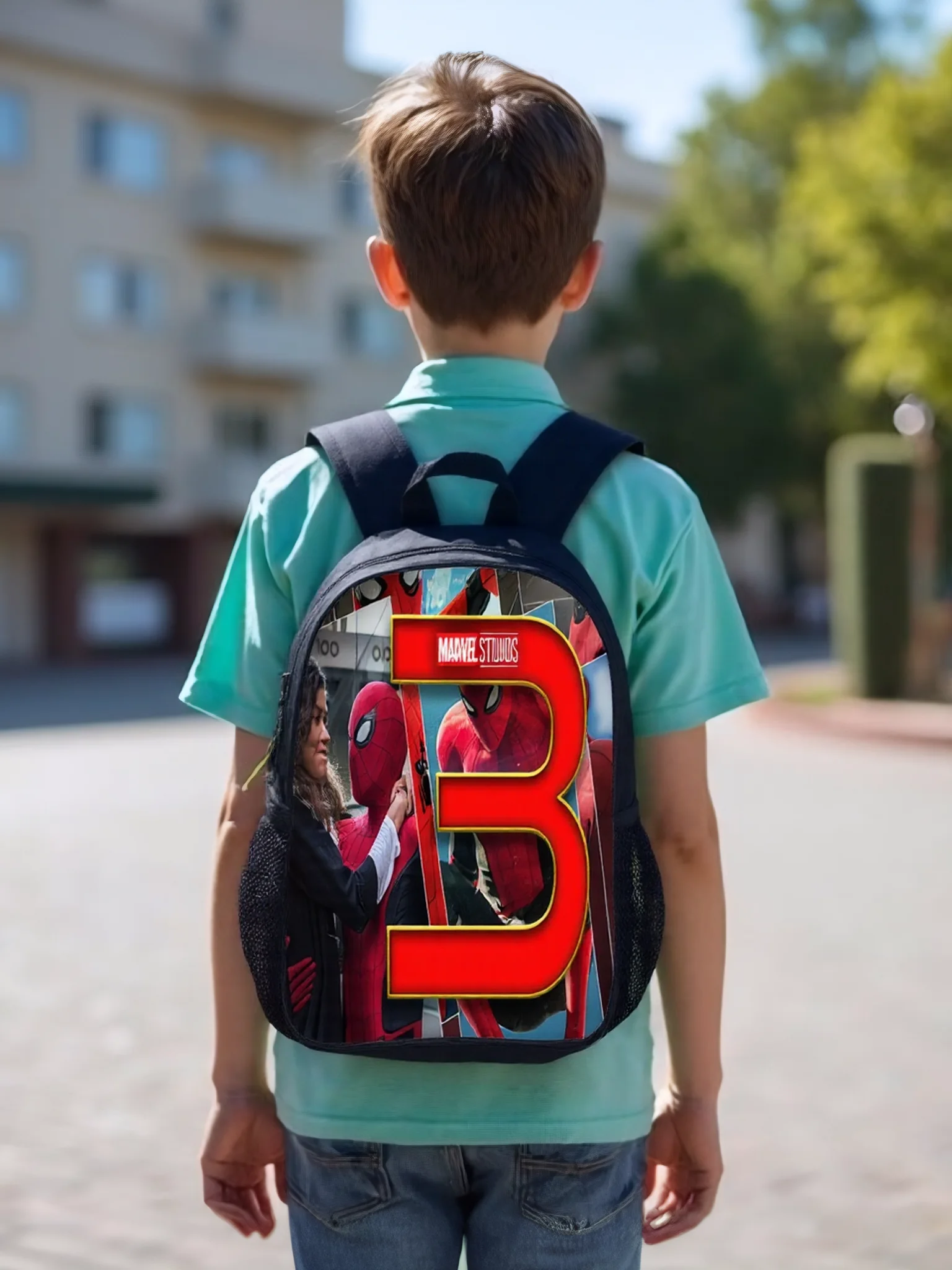 

HOT Spider-Man Elementary Kid Big Book Bag-Back to School Rucksack-Front Pocket Backpack for Unisex Boy Girl