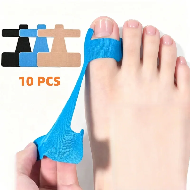 10PCS Kinesiology Athletic Tape For Big Toe Spacer/Separator/Straightener Tape