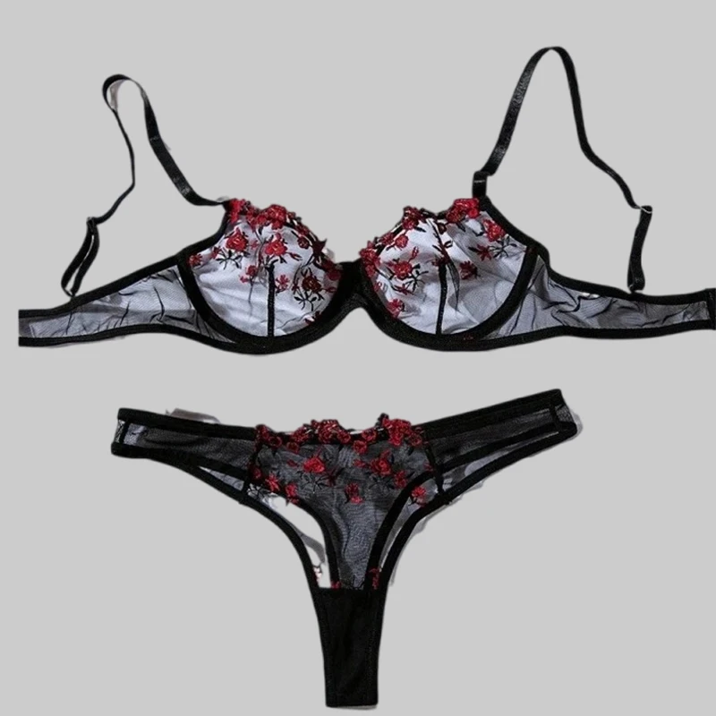 

Toucheart сексуальное женское белье кружевной костюм стринги для женщин сетчатое прозрачное лоскутное нижнее белье с вышивкой для взрослых женщин с цветочным принтом