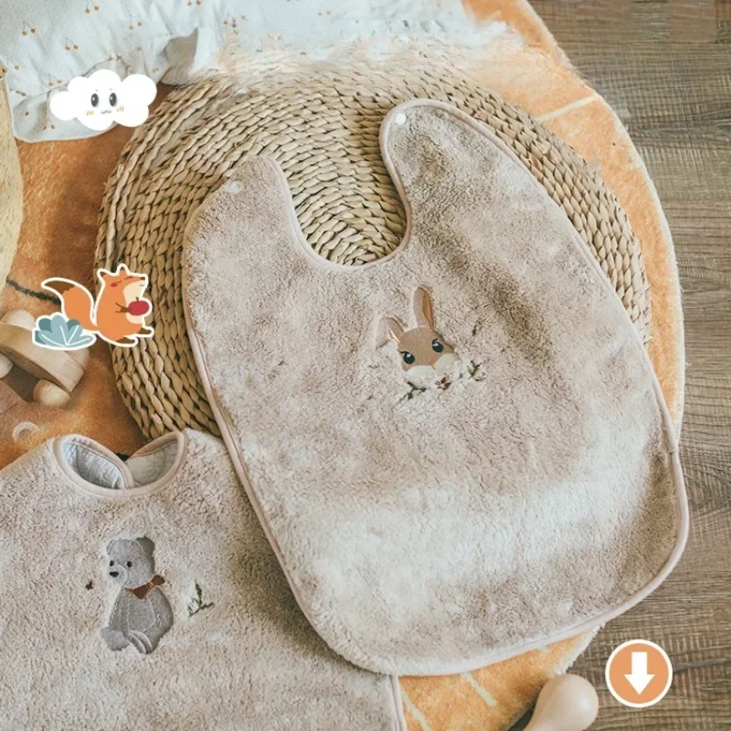 Bavoirs d'alimentation imperméables pour enfants, bavoir doux pour bébé, tissu de rot multi-usage pour manger, brossage des dents, lavage du visage, bavoirs et tabliers pour tout-petits