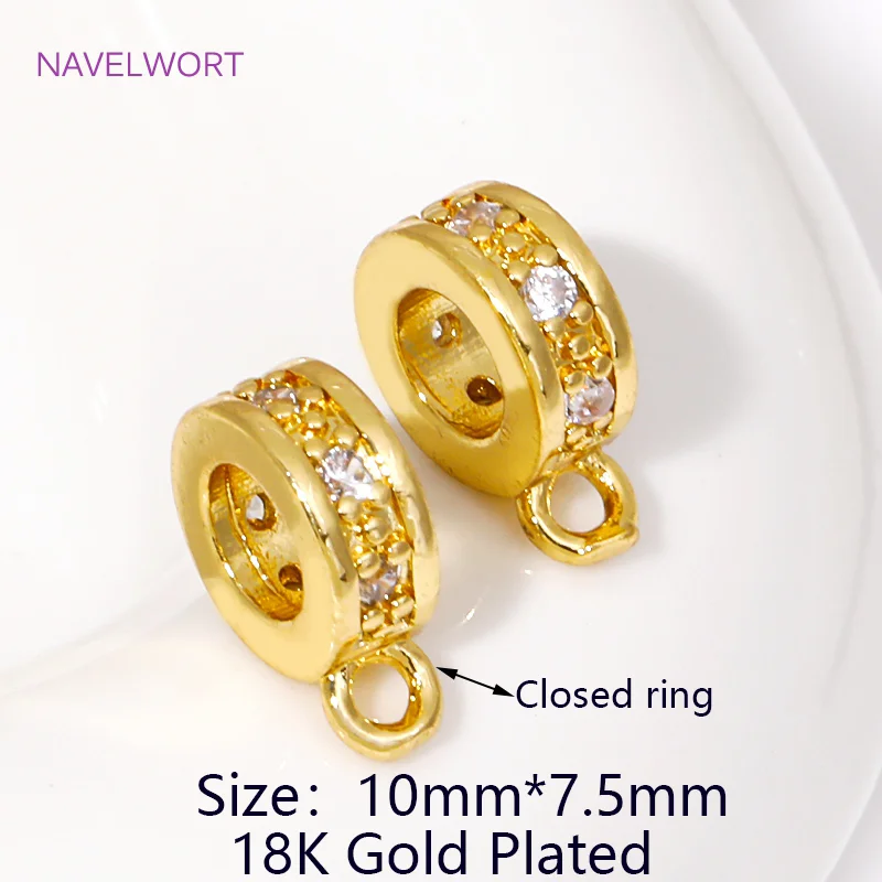 Trendy 18K Gold Plated Hinged Necklace Enhancer For DIY Necklace Making Supplies Brass Pendant Bail Jewelry Materials Wholesale