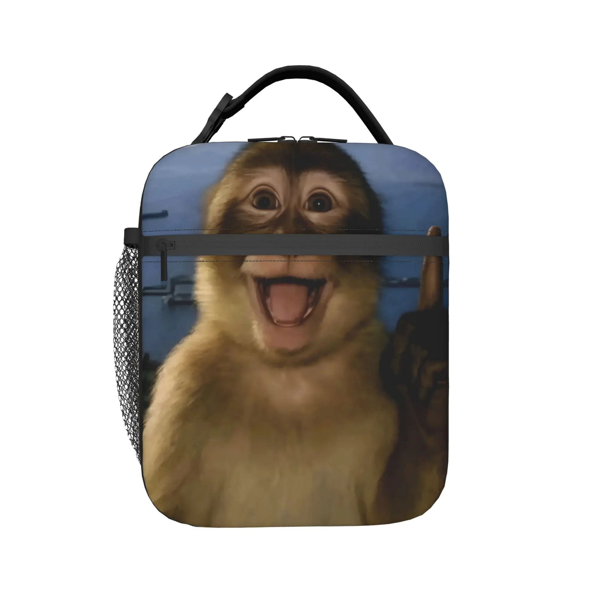Thinking Monkey Meme  Insulated Lunch Bags for Men Women  Food Container Portable Thermal Cooler Lunch Boxes For School Office