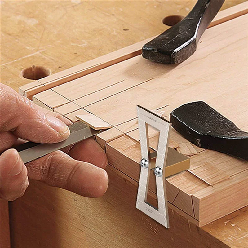

A53Q-2X Dovetail Marker, Wood Joints Gauge Dovetail Guide Tool With Scale, Dovetail Template Size 1: 5-1: 6 And 1: 7-1: 8
