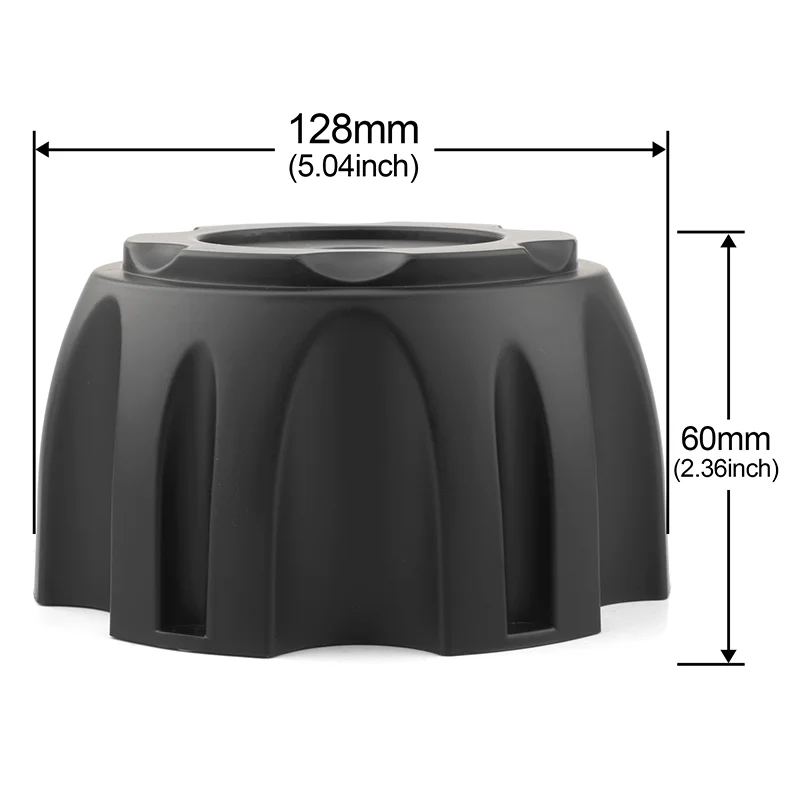 1pc 128mm/5.04in 60mm/2.36in Wheel Center Hub Caps for SATIN STANDARD TRUCK 8 Lug Replacement Parts Chrome/ Matte Black