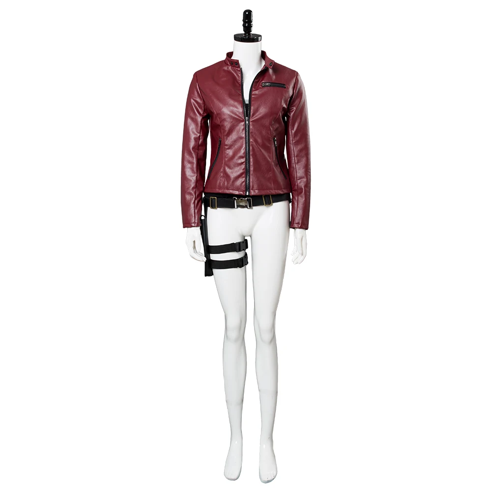 Game Fantasia Claire Redfield Cosplay Costume Adult Women Jacket Coat Belt Outfits Halloween Carnival Party Suit