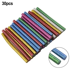 30Pcs/set Colored Hot Melt Glue Sticks 7mm Adhesive Assorted Glitter Glue Sticks Professional For Electric Glue Craft Repair