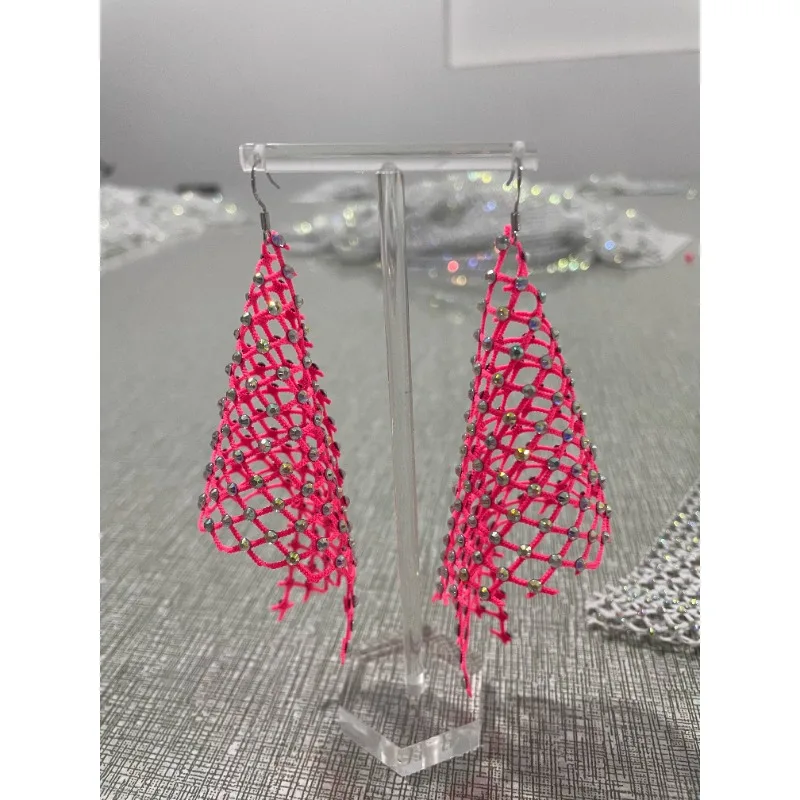 Customized Belly Dance Earrings Handmade Color Diamond Female Dance Performance Accessories Earrings