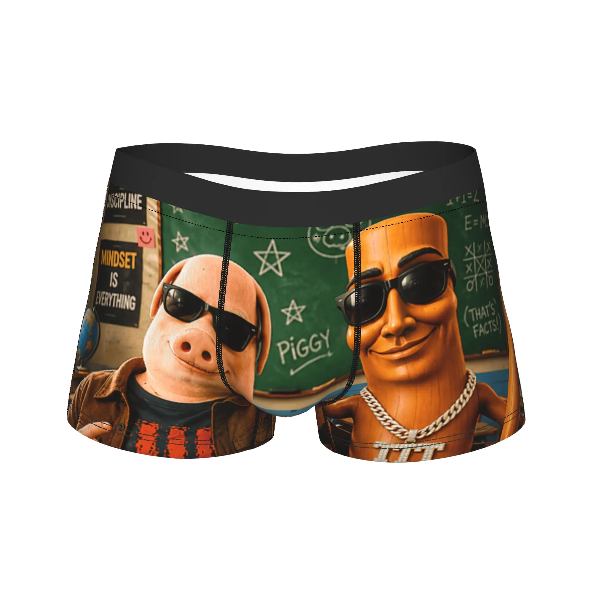 Internet Meme Culture John Pork Back School Tung Sahur 2026 Underwear  Customs Trunk Quality Men's Panties Funny Boxer Brief