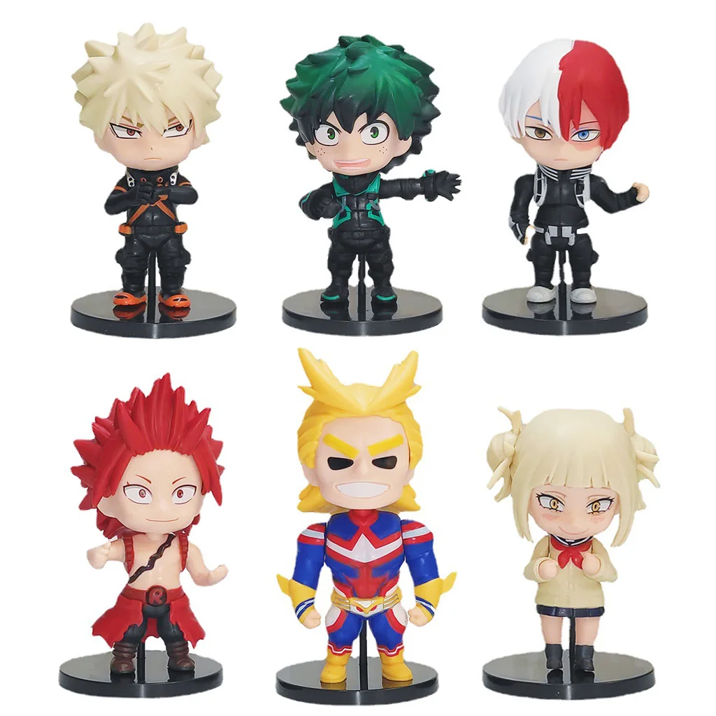 10cm MHA Anime Figure All Might Toga Himiko Todoroki Shouto Midoriya Izuku Eijiro Kirishima Hero Academia action Figure Toy Gift