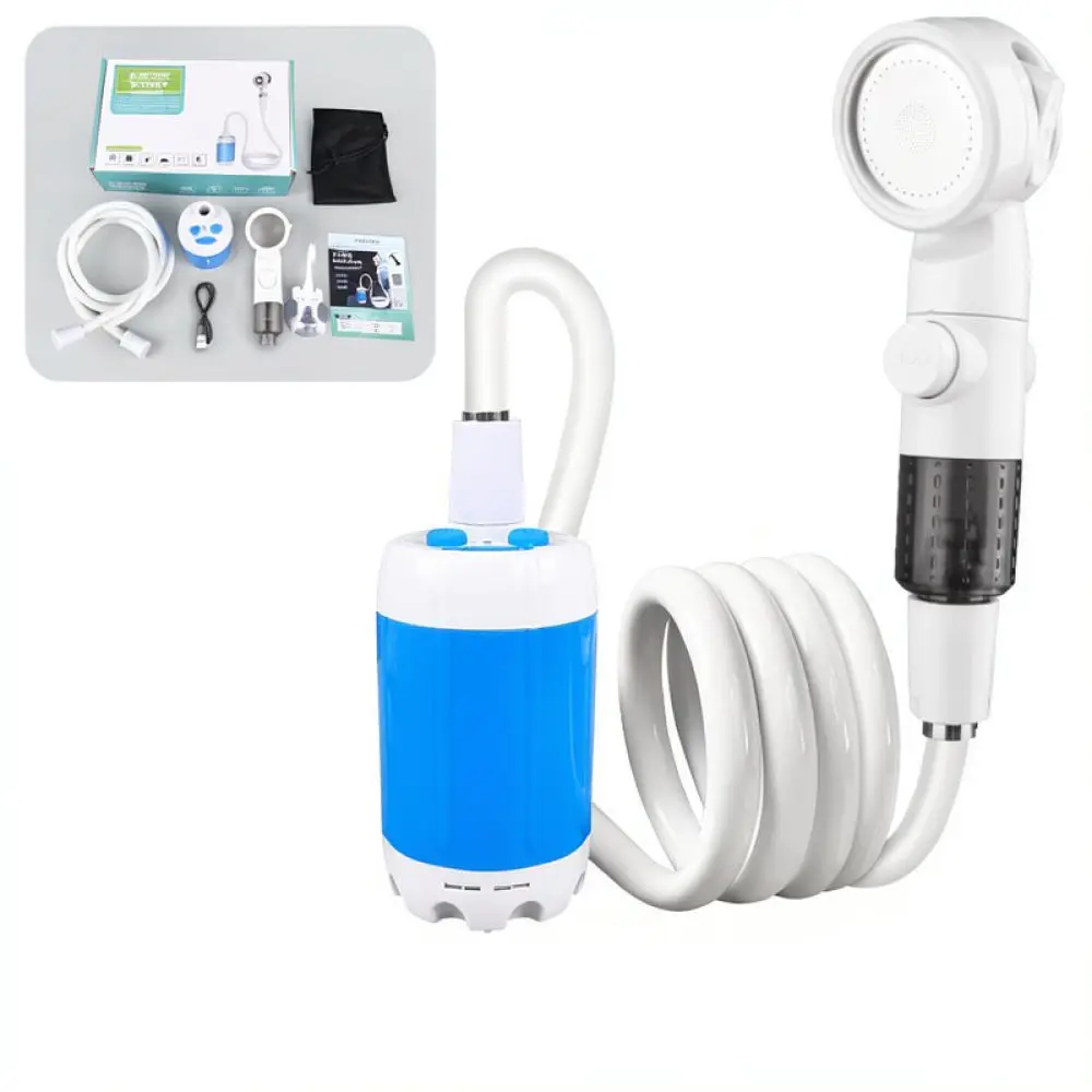 Portable Outdoor Shower Pump Camping Bathing Kit High Pressure Sprayer Hiking Cleaning Device For Caihong Travel Set