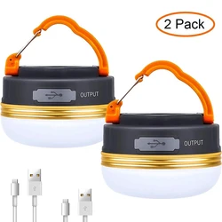 Lanterne LED Portable, Rechargeable par USB, idéale pour le Camping, la randonnée, la nuit, 10W, 1800mAh