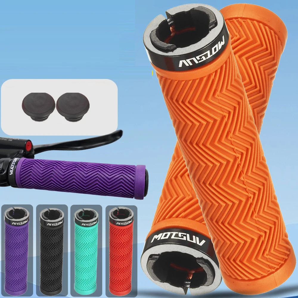 

Замок ручки велосипеда, амортизирующий, противоскользящий, скейтборд из мягкой резины, ручки для горного велосипеда с мертвым кладом