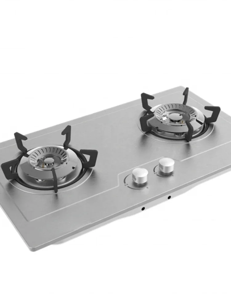 Gas Hob 2 Burner and Cooker Hob Stainless Steel Household Home Appliance